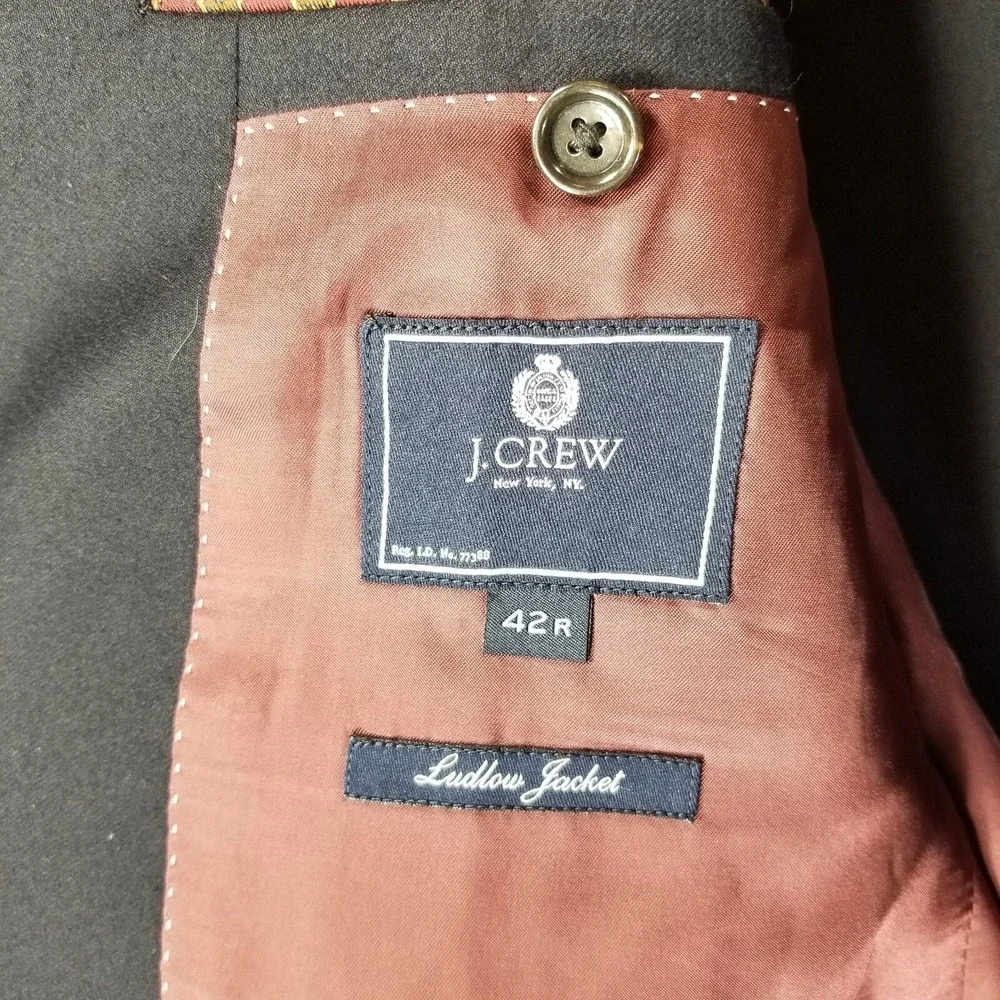 J. Crew Ludlow Jacket Men's 42R Dark‎ Navy Blue Wool Sport Coat Blazer